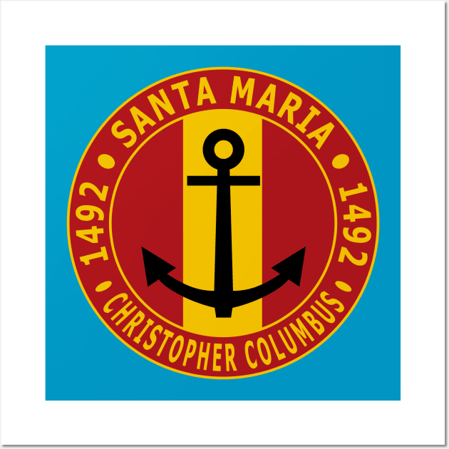 Santa Maria - Christopher Columbus Wall Art by Lyvershop